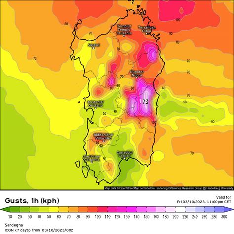 allerta meteo vento sardegna